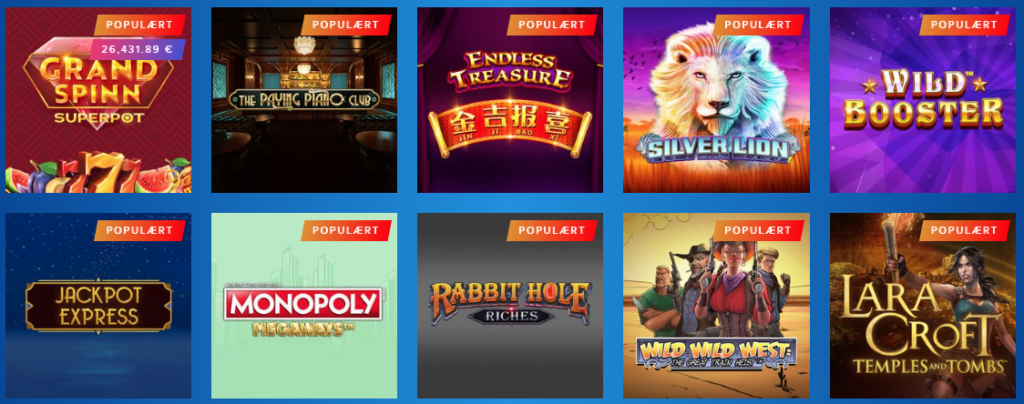 Stort udvalg af casinospil hos AHTI Games
