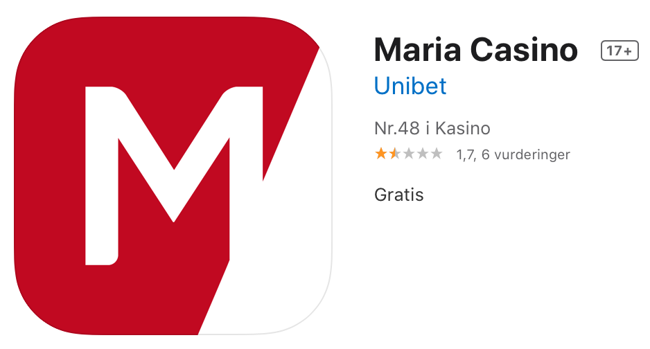 Maria Casino mobil casino app