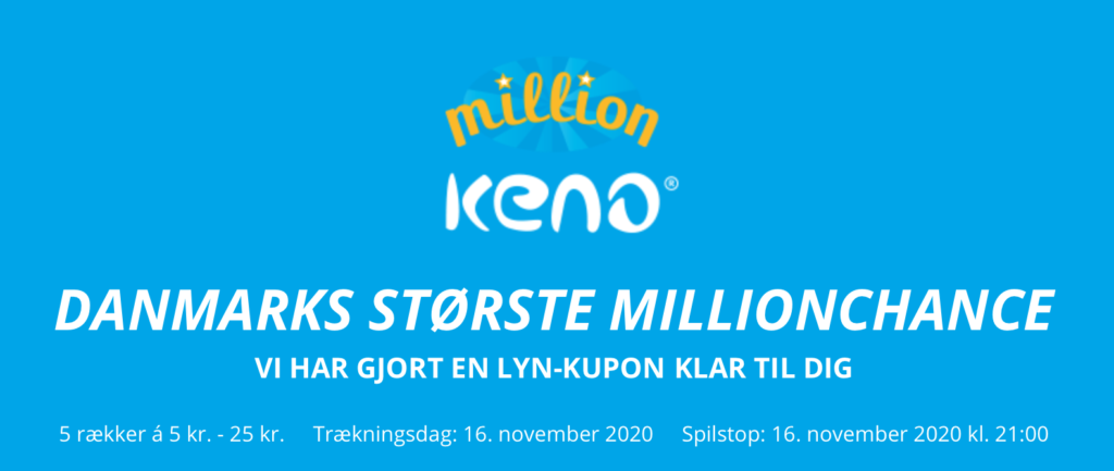 Million keno fra Danske Spil