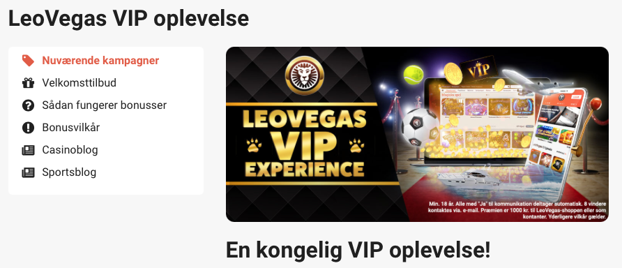 LeoVegas’ VIP-program
